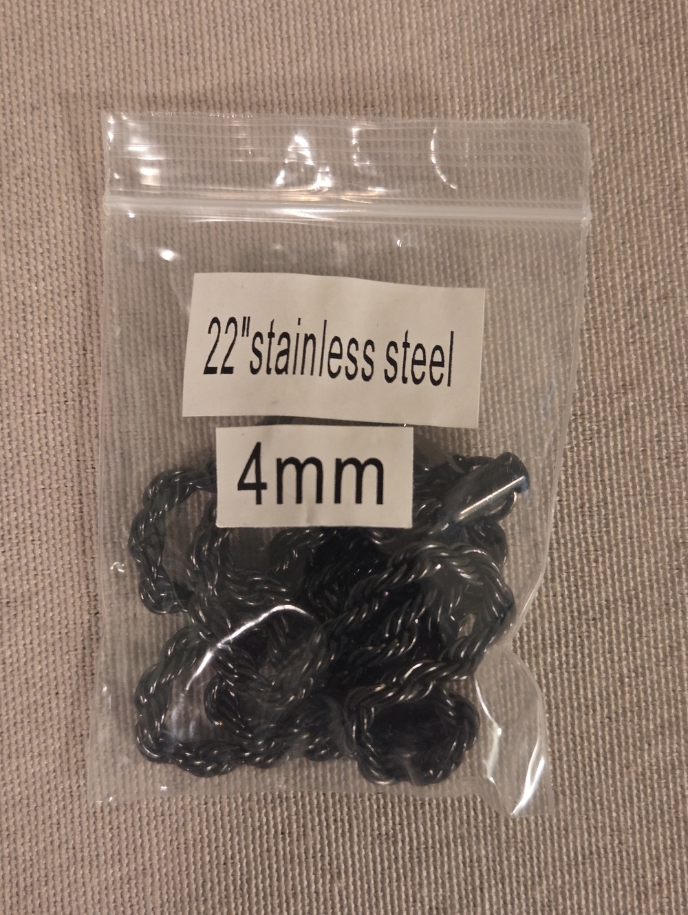 SET OF 2 BLACK ROPE NECKLACES 4MM - Picture 9 of 9